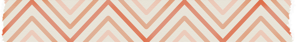 Orange and Peach Zigzag Patterned Tape Ripped at Both Ends